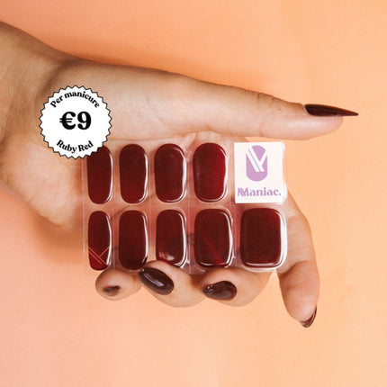 Maniac Ruby Red Polish Sticker - 27pcs
