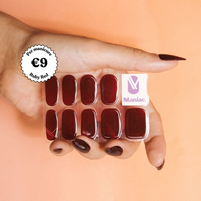 Maniac Ruby Red Polish Sticker - 27pcs