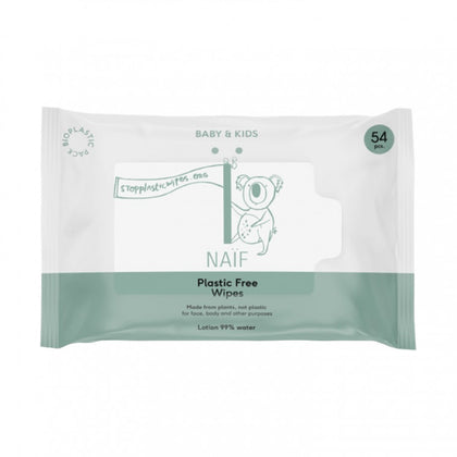 Naïf Baby & Kids Plastic Free Wipes - 54st.
