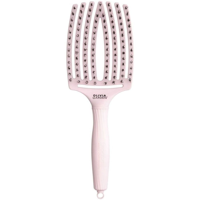 Olivia Garden Finger Brush Combo Medium Pastel Pink Haarborstel - Large
