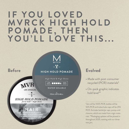 Paul Mitchell MITCH High Hold Pomade Water Soluble High Hold & High Shine - 85g