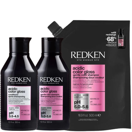 Redken Acidic Color Gloss duo + Refill set- 2x300ml + 500ml