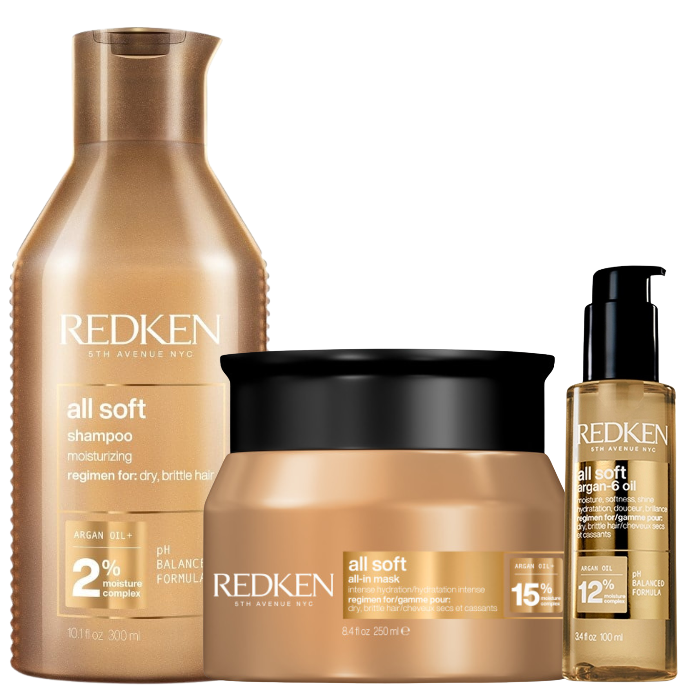 Redken All Soft Trio All In Set - 300+250+100ml