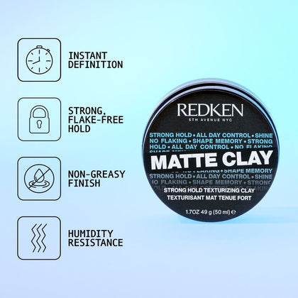 Redken Strong Hold Texturizing Matte Clay - 75ml