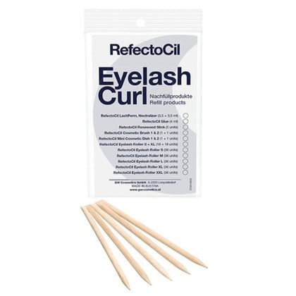 RefectoCil Eyelash Curl Refill Rosewood Sticks - 5pcs