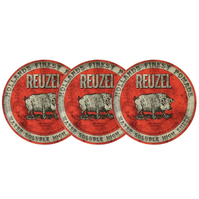 Reuzel High Sheen Pomade (Rood)  3-Pack - 3x113gr.