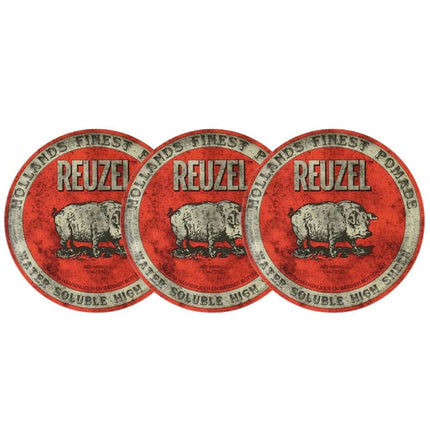 Reuzel High Sheen Pomade (Rood)  3-Pack - 3x113gr.