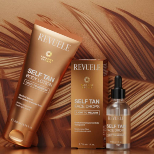 Revuele Self Tan Face Drops Light To Medium - 30ml