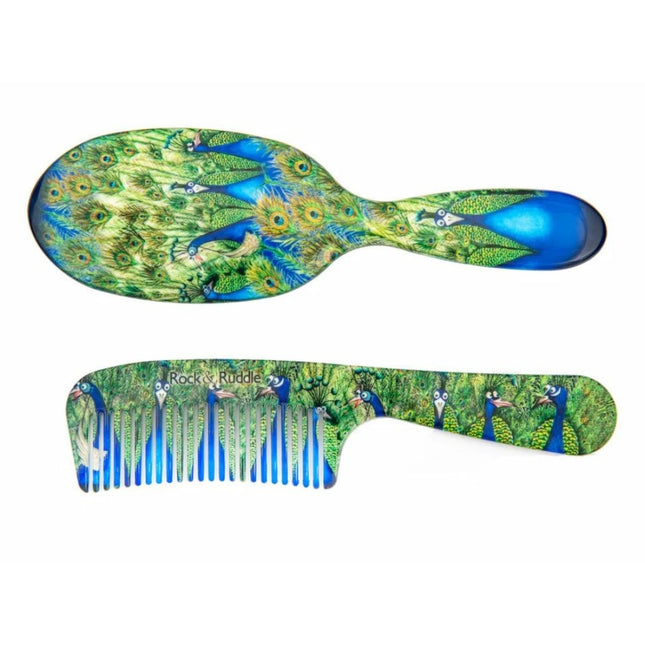 Rock & Ruddle Kam Met Handvat Pauwen