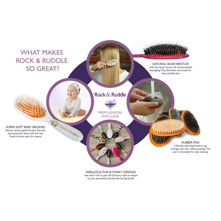 Rock & Ruddle Shower Power Haarborstel Zwart