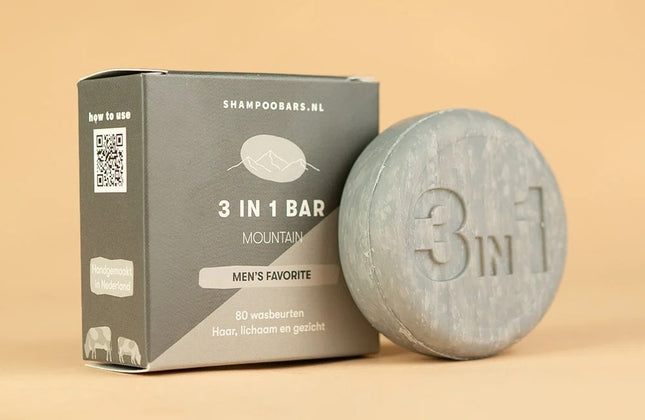 ShampooBars 3-in-1 Bar Mountain Haar, Lichaam en Gezicht - 60g