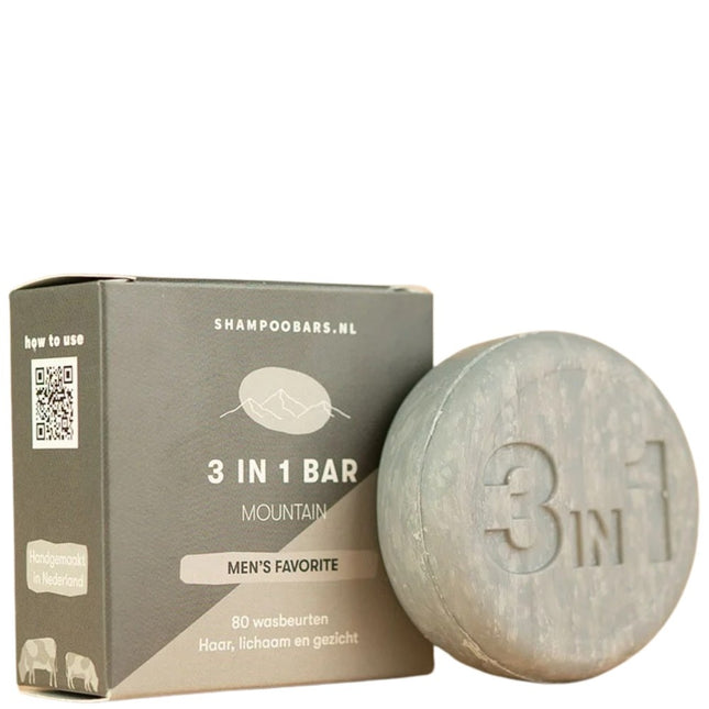 ShampooBars 3-in-1 Bar Mountain Haar, Lichaam en Gezicht - 60g