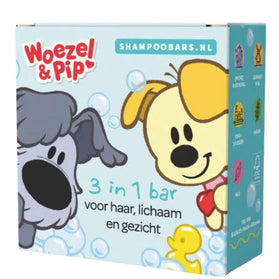 ShampooBars 3-in-1 Bar Woezel & Pip Haar, Lichaam en Gezicht - 60g