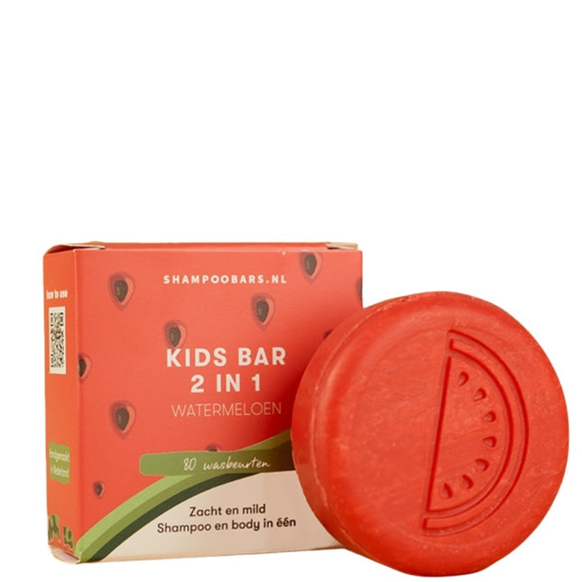 ShampooBars 3-in-1 Kids Bar Watermeloen Haar en Lichaam - 60g