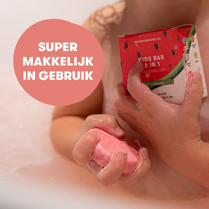 ShampooBars 3-in-1 Kids Bar Watermeloen Haar en Lichaam - 60g