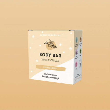 ShampooBars Body Bar Warm Vanilla alle huidtypes - 60gr