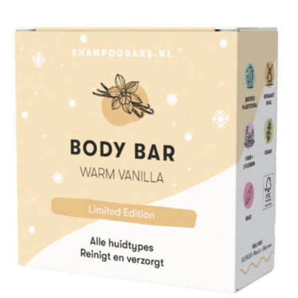 ShampooBars Body Bar Warm Vanilla alle huidtypes - 60gr