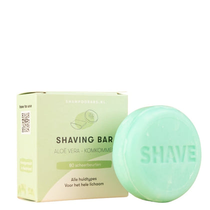 ShampooBars Shaving Bar Aloë Vera & Komkommer - 60g