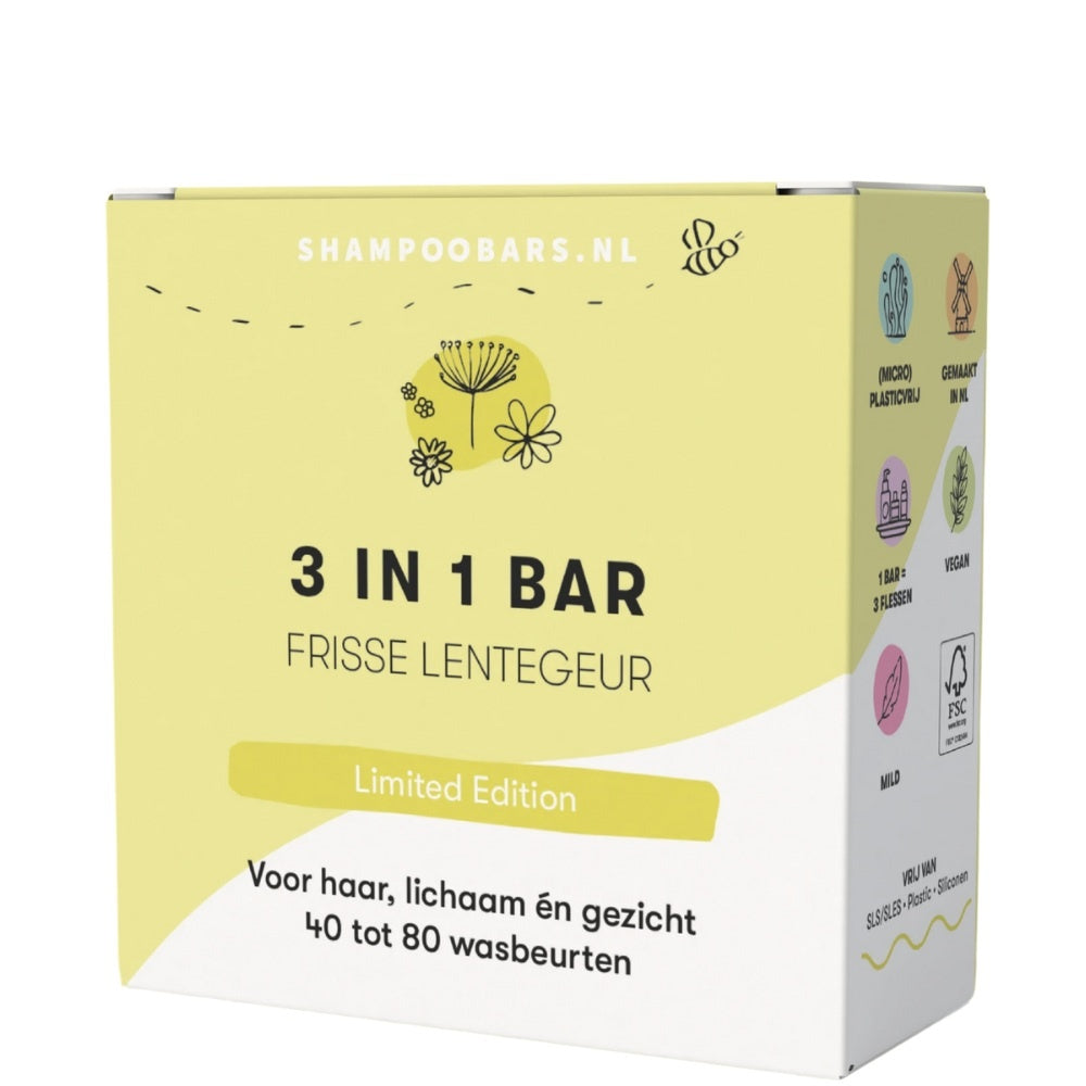 SOLYD 3-in-1 Bar Frisse Lentegeur Haar, Lichaam en Gezicht - 60g