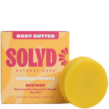 SOLYD Body Butter Bar Mango Papaya Normal to Dry Skin - 45g