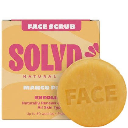 SOLYD Face Scrub Bar Mango Papaja Alle Huidtypes - 60g