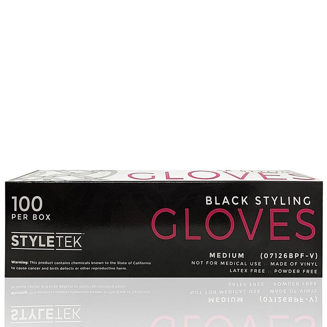 Styletek Vinyl Zwarte Handschoenen Poeder- & Latexvrij - 100st