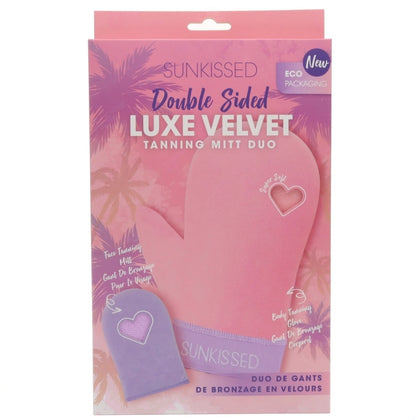 Sunkissed Double Sided Luxe Velvet Tanning Mitt Duo - Face & Body