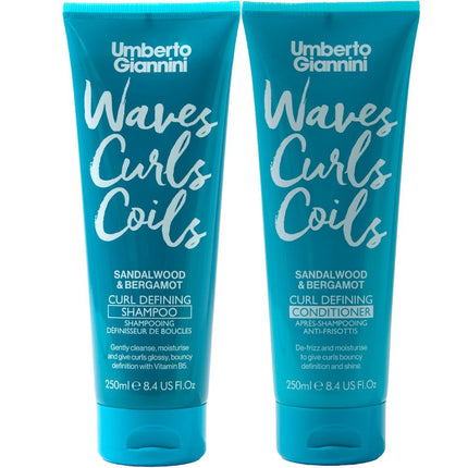 Umberto Giannini Waves, Curls & Coils Shampoo & Conditioner - 2x250ml