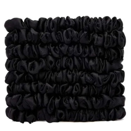 Veganboost Satin Scrunchies Black Small - 8pcs