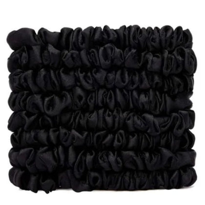 Veganboost Satin Scrunchies Black Small - 8pcs