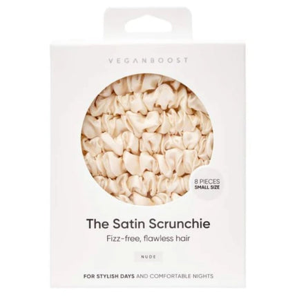 Veganboost Satin Scrunchies Nude Small - 8pcs
