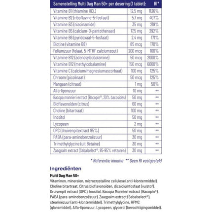 Vitakruid Multi Dag & Nacht Man 50+ - 2x30pcs