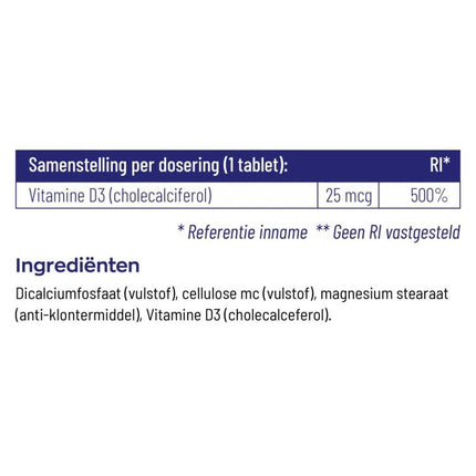 Vitakruid Vitamine D3 25 mcg / 1000 IE - 120pcs