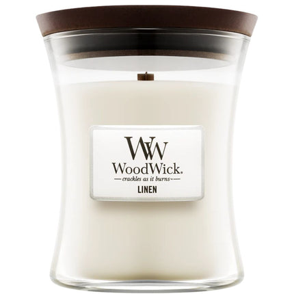 woodwick Linen Medium Candle - 275gr