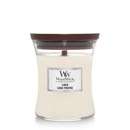 WoodWick Linen Medium Candle - 275gr