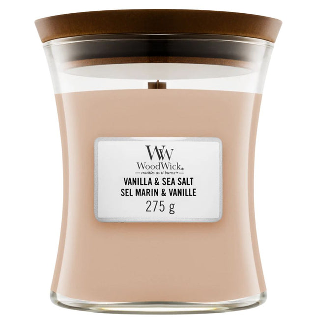 WoodWick Vanilla & Sea Salt Medium Candle - 275gr