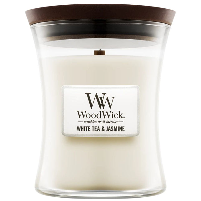 WoodWick White Tea & Jasmine Medium Candle - 275gr