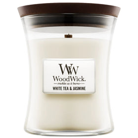 WoodWick White Tea & Jasmine Medium Candle - 275gr