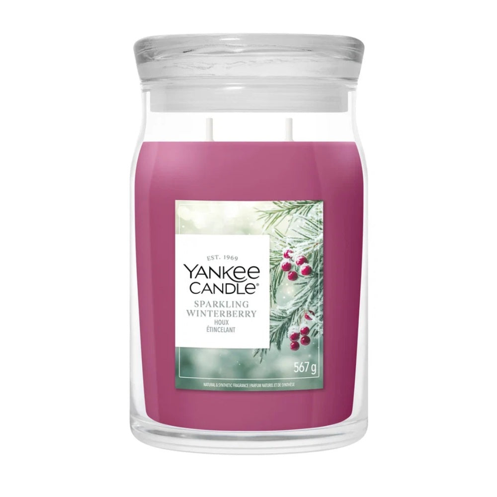 Yankee Candle Sparkling Winterberry Large Jar - 567gr