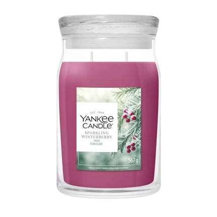 Yankee Candle Sparkling Winterberry Large Jar - 567gr
