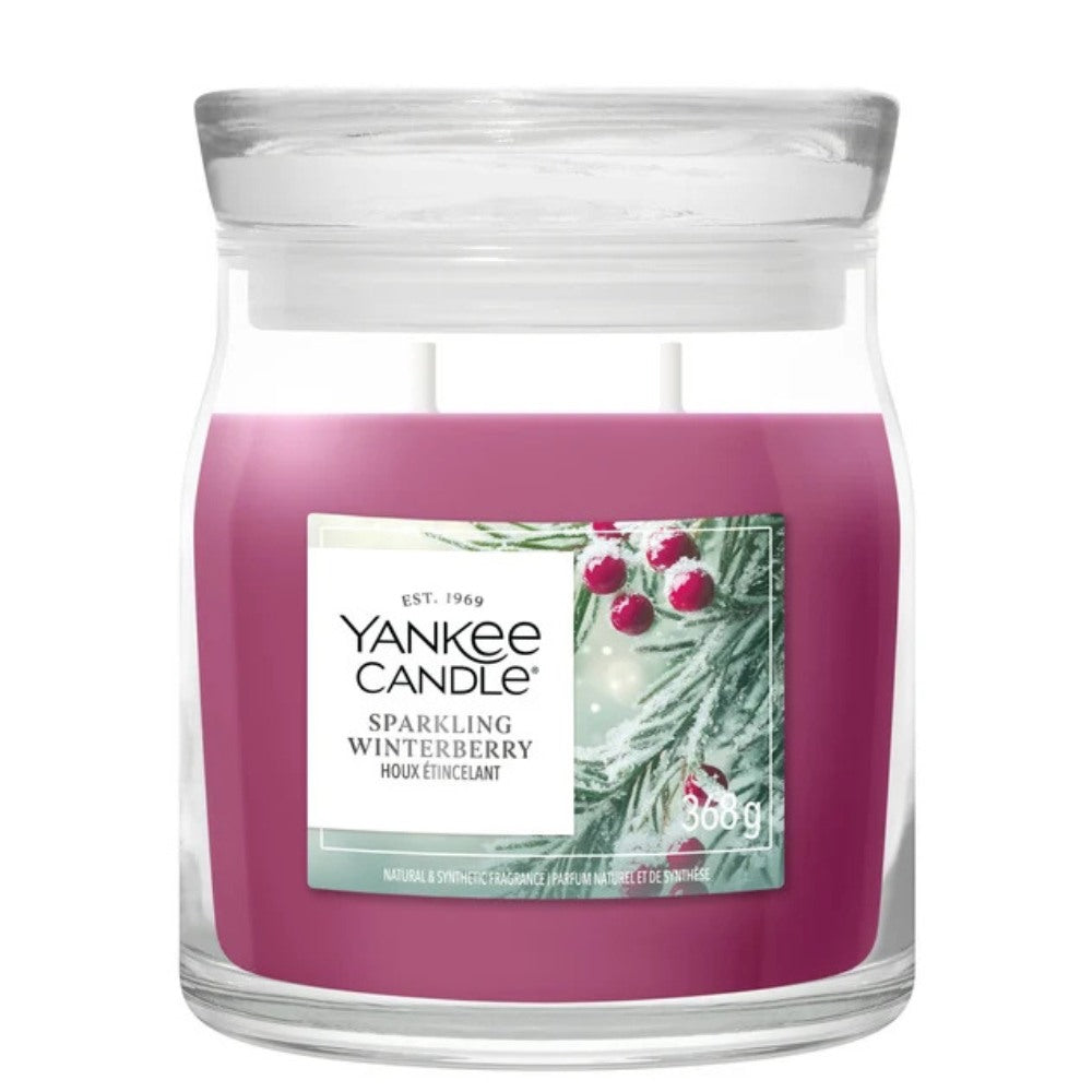 Yankee Candle Sparkling Winterberry Medium Jar - 368gr