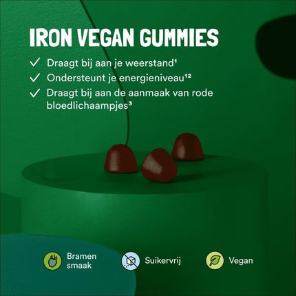 Yummygums Iron Vegan Complex Gummies - 60pcs